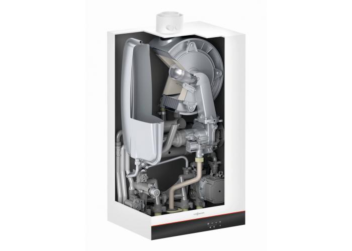 Пакетное предложение Vitodens 050-W тип B0HA 25 кВт с подставным бойлером Vitocell 100-W CUGB 150 л, комплектом подключения водонагревателя и дымоходом