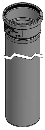 Пластиковая труба дымохода PPs длина 1 м D125 мм