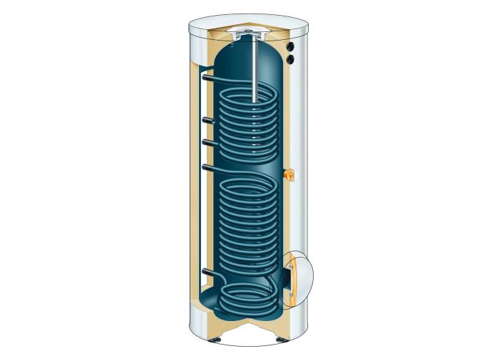 Бивалентный емкостный водонагреватель серебристого цвета Vitocell 100-B тип CVBC, 300 л